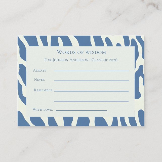 Carte D'accompagnement Modern abstract Pattern graduation words of wisdom (Devant)