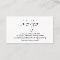 Modern Black, Online RSVP via le site Mariage