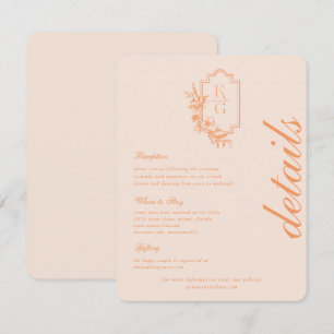 Carte D'accompagnement Modern Minimal Détails pour les invités de maria
