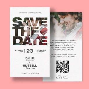 Carte D'accompagnement Modern Save the Date Site Mariage