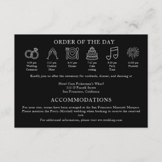 Carte D'accompagnement Modern Terracotta Burnt Orange Wedding Timeline