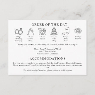 Carte D'accompagnement Modern Terracotta Burnt Orange Wedding Timeline