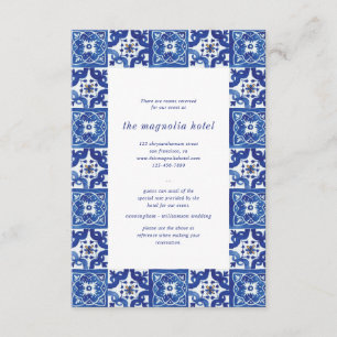 Carte D'accompagnement Moderne Bleu Blanc Méditerranéen Mariage Logement