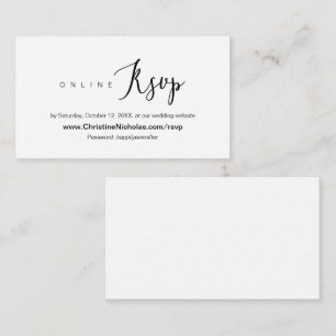 Carte D'accompagnement Moderne, douce, Mariage en ligne RSVP site,