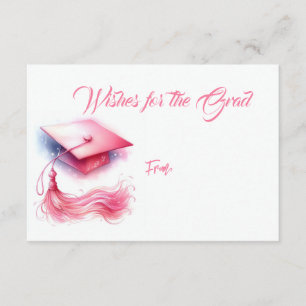 Carte D'accompagnement Moderne élégant Pastel Graduation Cap