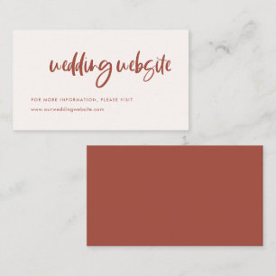 Carte D'accompagnement Moderne élégant site mariage rose neige
