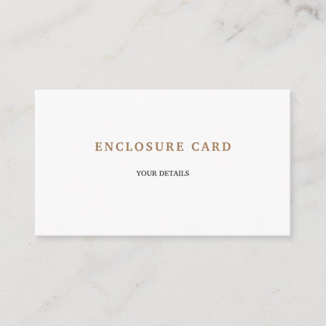 Carte D'accompagnement Moderne esthétique classique élégant Mariage doré (Devant)