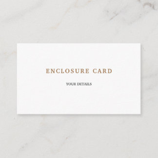 Carte D'accompagnement Moderne esthétique classique élégant Mariage doré