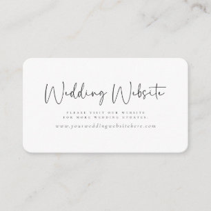 Carte D'accompagnement Moderne minimaliste Élégant Chic Mariage site Web
