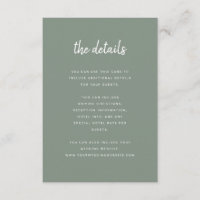 Moderne minimaliste Sage Vert | Détails