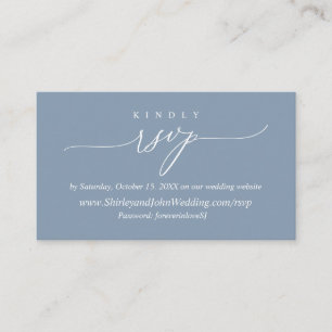 Carte D'accompagnement Moderne Simple Noir Calligraphie, en ligne RSVP