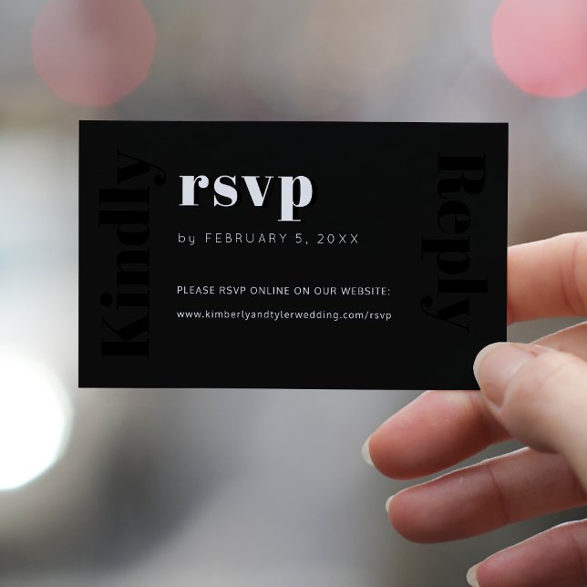Carte D'accompagnement Moderne simple site mariage en ligne rsvp (Créateur téléchargé)
