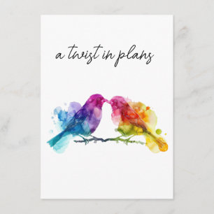 Carte D'accompagnement Modifier la date LGBTQ+ Aiguilles arc-en-ciel