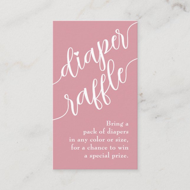 Carte D'accompagnement Mon bébé ! Raffle de Baby shower de fille rose (Devant)