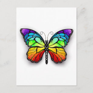 Carte D'accompagnement Monarque papillon arc-en-ciel