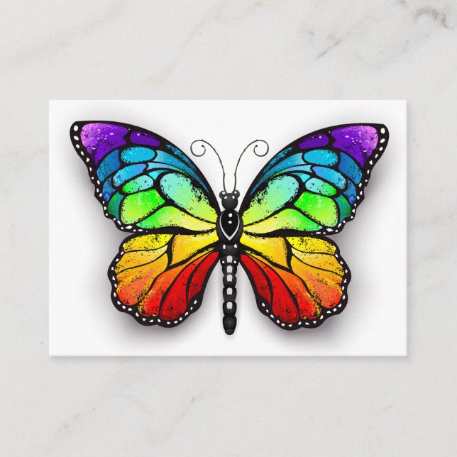 Carte D'accompagnement Monarque papillon arc-en-ciel (Devant)