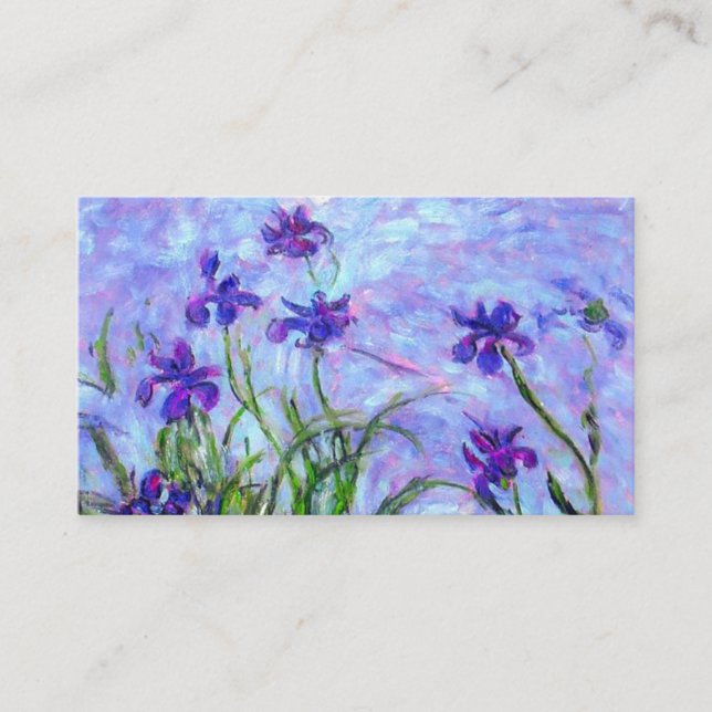 Carte D'accompagnement Monet Lilac Irises (Devant)