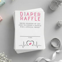 Moniteur Cardiaque Fête de Bébé Rose Cadeau Diaper