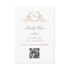 Monogramme blanc et or Chic officiel QR Code RSVP