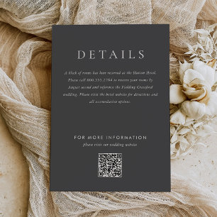 Carte D'accompagnement Monogramme gris crème moderne Mélange Mariage
