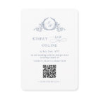 Monogramme officiel Dusty bleu QR Code Mariage RSV