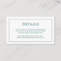 Monogramme vert émeraude simple Mariage élégant