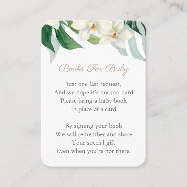 Carte D'accompagnement Monstera Foliage Build Baby's Library Baby shower (Devant)
