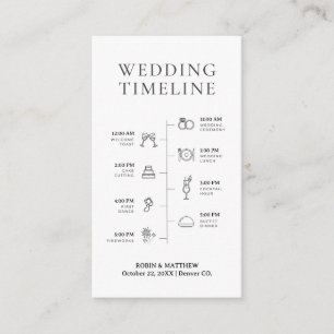 Carte D'accompagnement Montage simple Elegant Mariage noir et blanc
