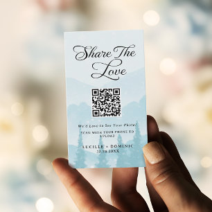 Carte D'accompagnement Montagnes neigeuses Mariage d'hiver Partager L'Amo