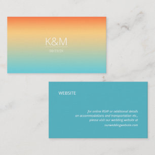 Carte D'accompagnement Mood Gradient Site Mariage Ciel tropical ID741