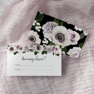 Carte D'accompagnement Moody Anemone and Purple Floral Combien de baisers