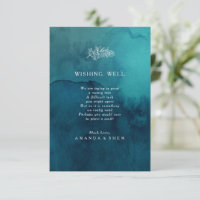 Moody Ocean Watercolor Mariage Wishing Well Card