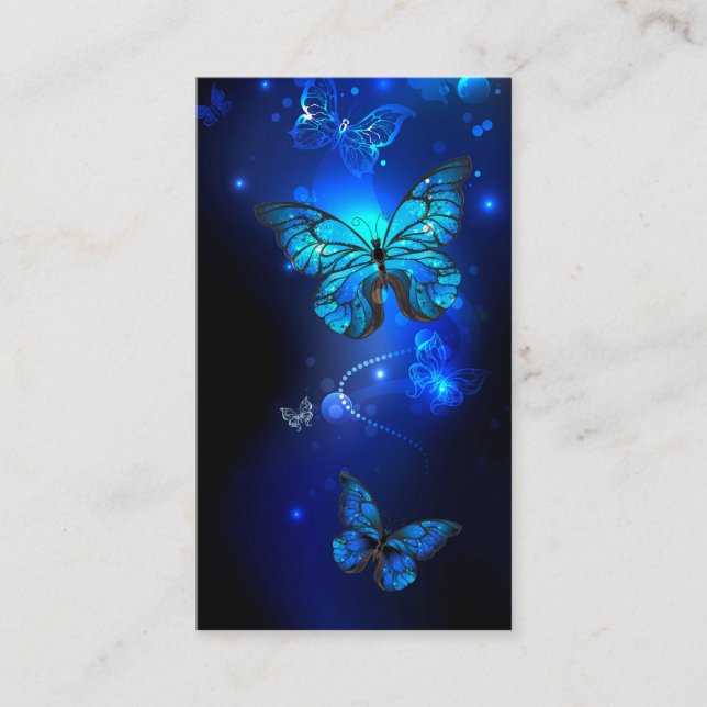Carte D'accompagnement Morpho Butterfly in the Dark Background (Devant)