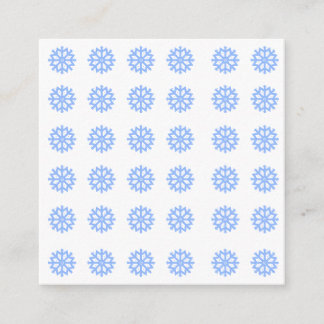 Carte D'accompagnement Motif d'hiver bleu clair Snowflake