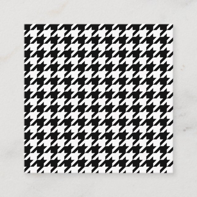 Carte D'accompagnement Motif noir et blanc Houndstooth (Devant)