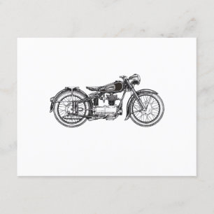 Carte D'accompagnement Moto Vintage Rétro _ J'Aime Ma Moto