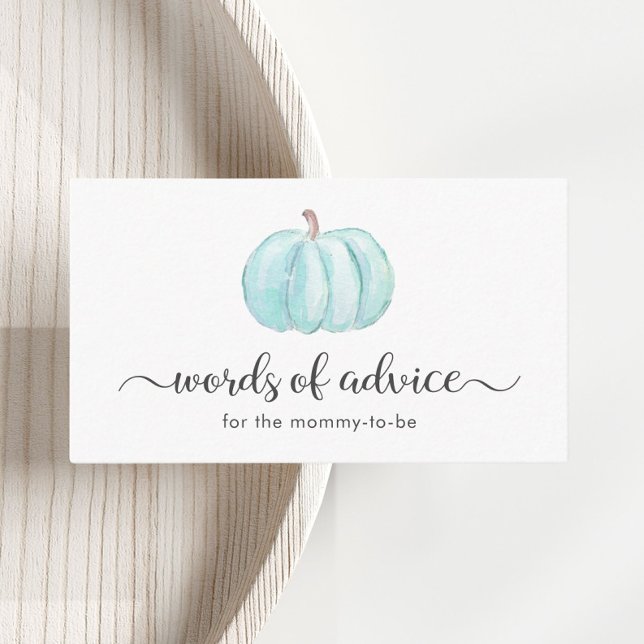 Carte D'accompagnement Mots citrouilles De Conseil Baby Boy Douche (Créateur téléchargé)