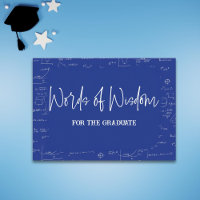 Mots de la sagesse Math Graduation Conseiller Bleu
