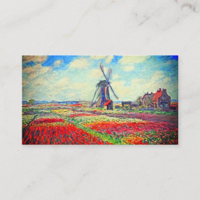 Carte D'accompagnement Moulin à vin Monet Tulips (Devant)