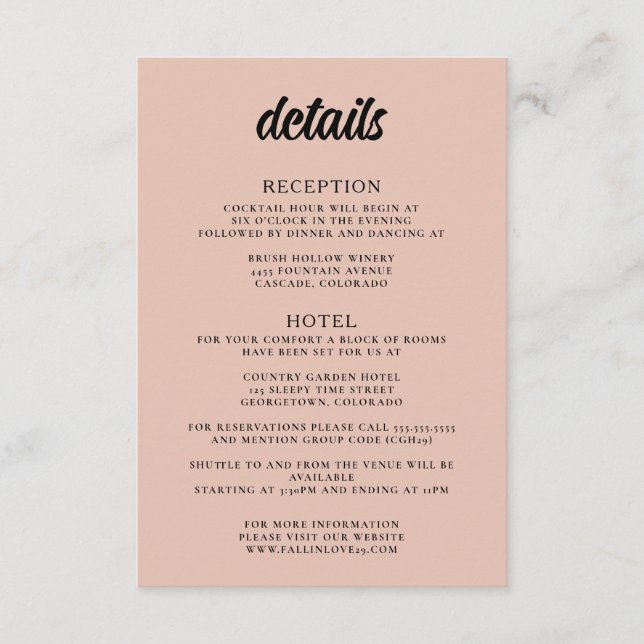 Carte D'accompagnement Mountain Lake Wedding (Devant)