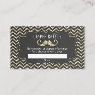 Carte D'accompagnement Moustache Baby shower Déchets Raffle Billets