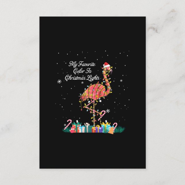Carte D'accompagnement My favorite Is Christmas Lights Costume Flamingo (Devant)
