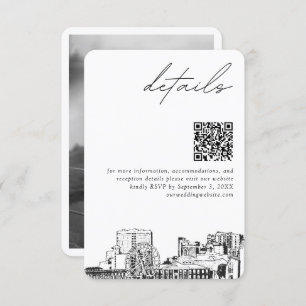 Carte D'accompagnement Myrtle Beach Détails de mariage QR Code Petit