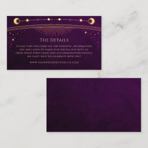 Carte D'accompagnement Mysc Arc-en-ciel Deep Plum - Détails du Mariage Su