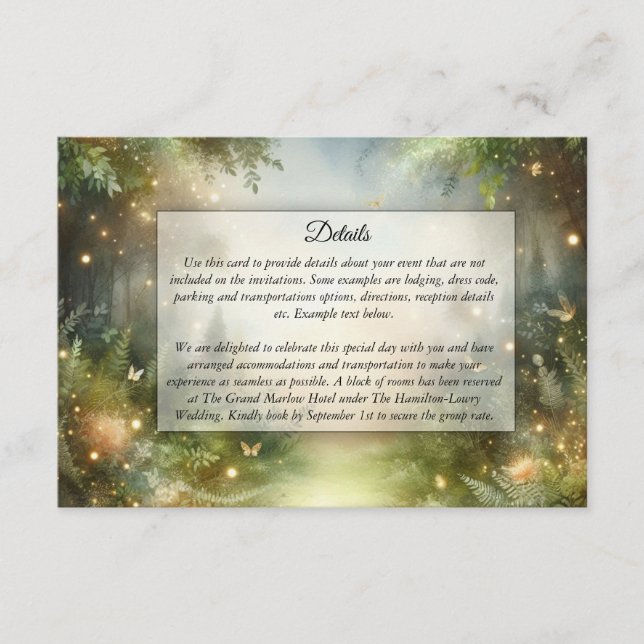 Carte D'accompagnement Mystic Forrest Meadow Magic becomes Prairie Magiqu (Devant)