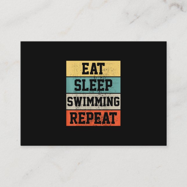 Carte D'accompagnement nager nager nager Cadeau de natation (Devant)