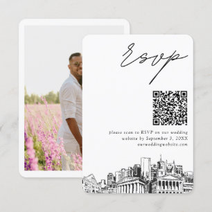 Carte D'accompagnement Nashville Wedding RSVP QR Code Petit