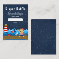 Nautique Singe Red et Navy Déchets Raffle