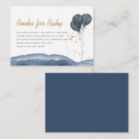 Navy Blue Balloon Aquarelle Books For Baby
