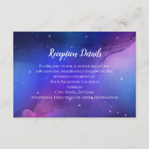 Carte D'accompagnement Nebula violette Art céleste Mariage spatial